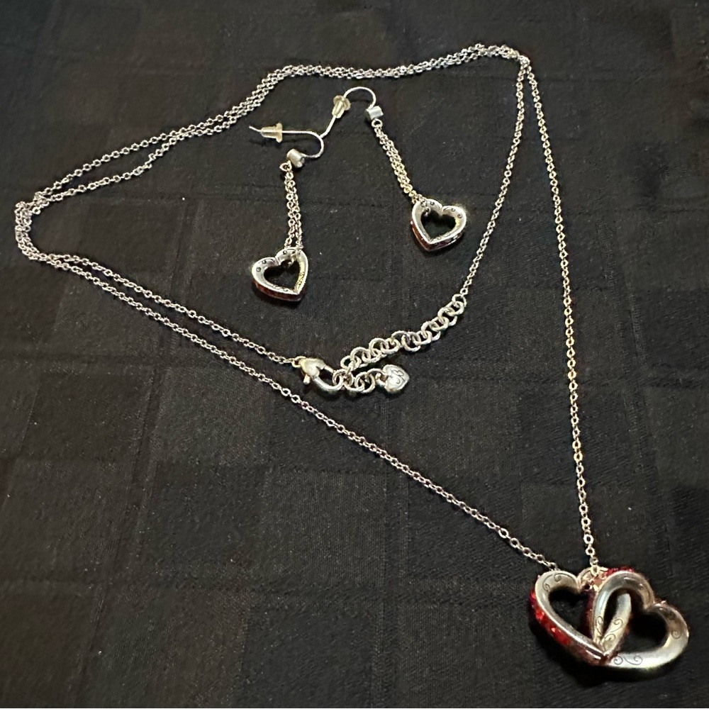 Brighton Spectrum Heart Necklace and Earrings.